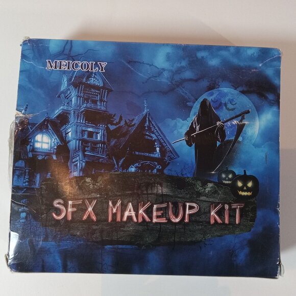 Meicoly SFX Makeup Kit X002FGGCE1 New Scar Wax Coagulate Fake Blood Spray New - Picture 1 of 12
